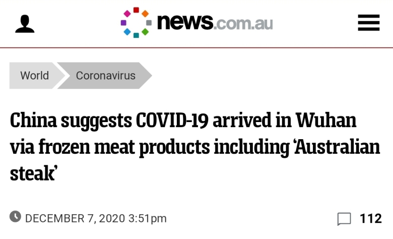 中 "Australian steak may have spread corona to Wuhan."JPG