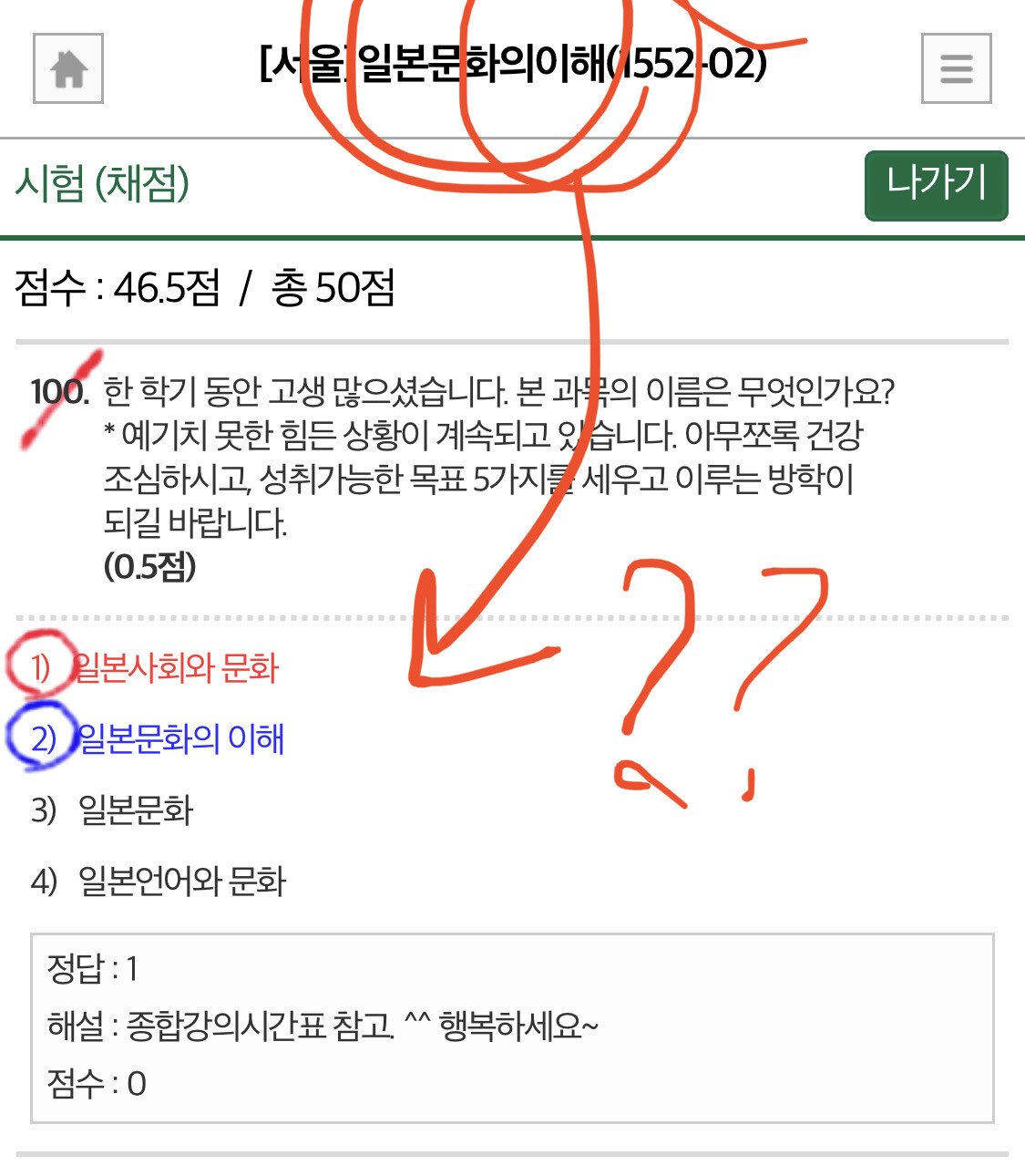 정답률 0%의 전설의 대학 시험문제