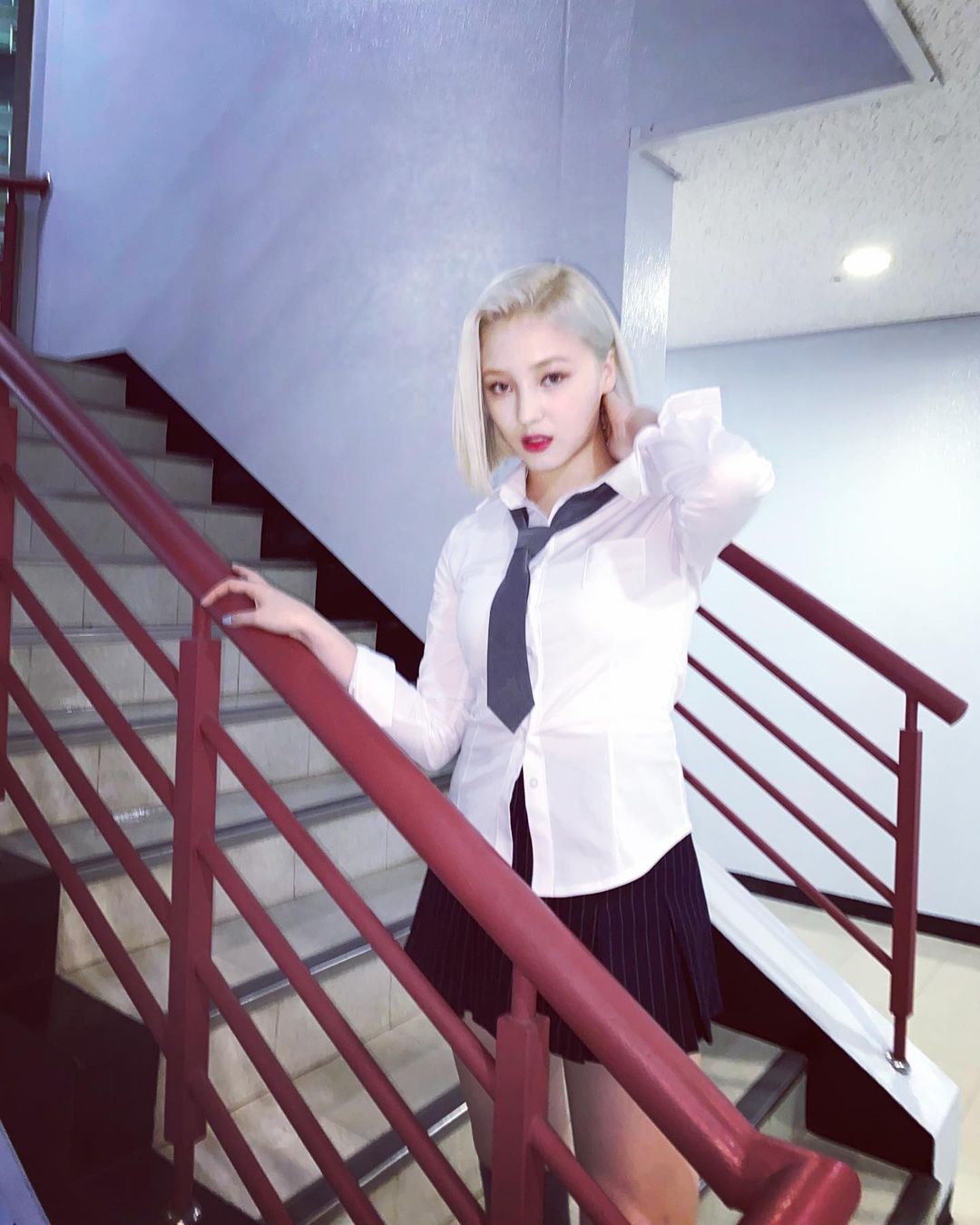 Nancy Insta_Blonde School Uniform