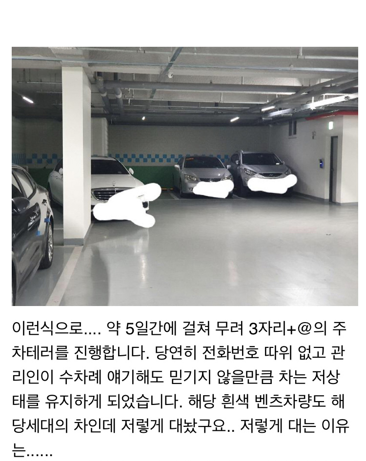 경찰도 못 말리는 외제차 주차 갑질