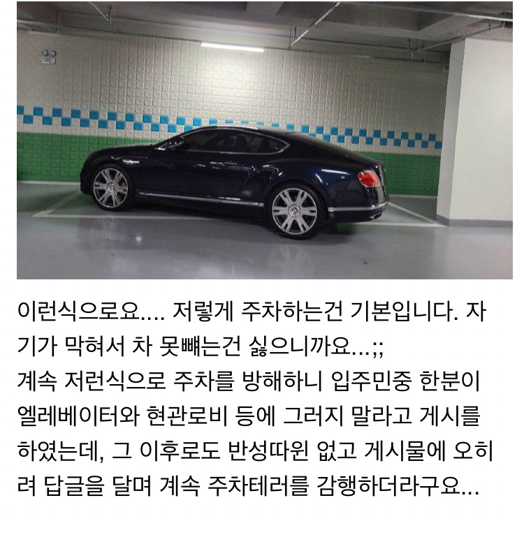 경찰도 못 말리는 외제차 주차 갑질