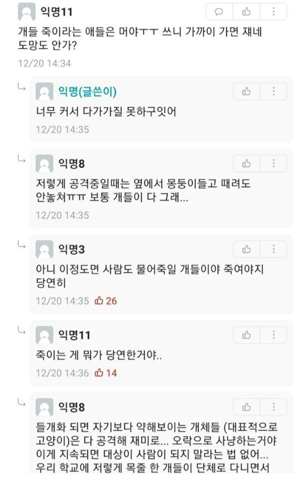 살인 들개들 어쩐다냐!!  - 안타 깝네요