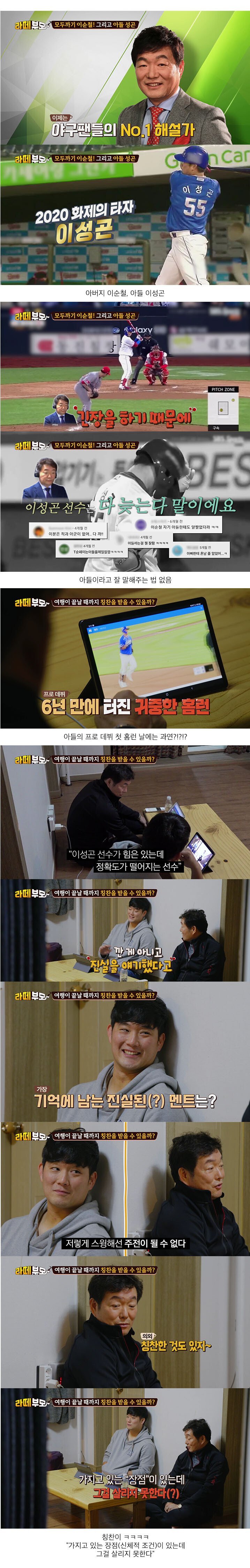 What Lee Soon-cheol said to his son, who hit a home run.