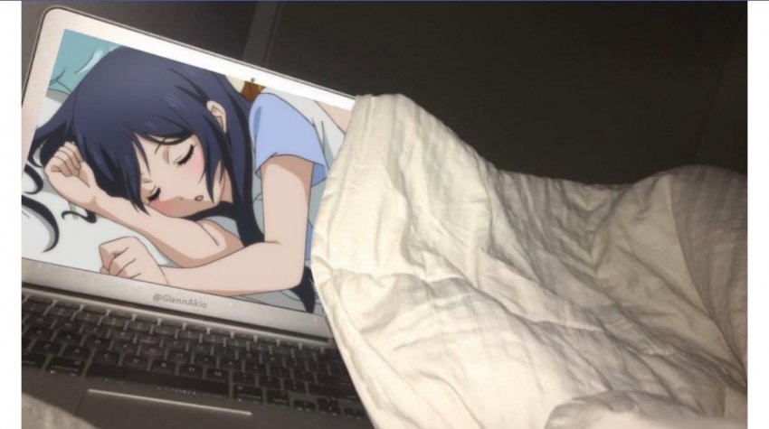 My girlfriend is already sleeping.