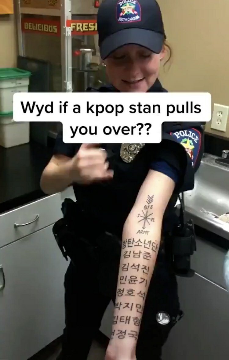 American police enamored of K-pop