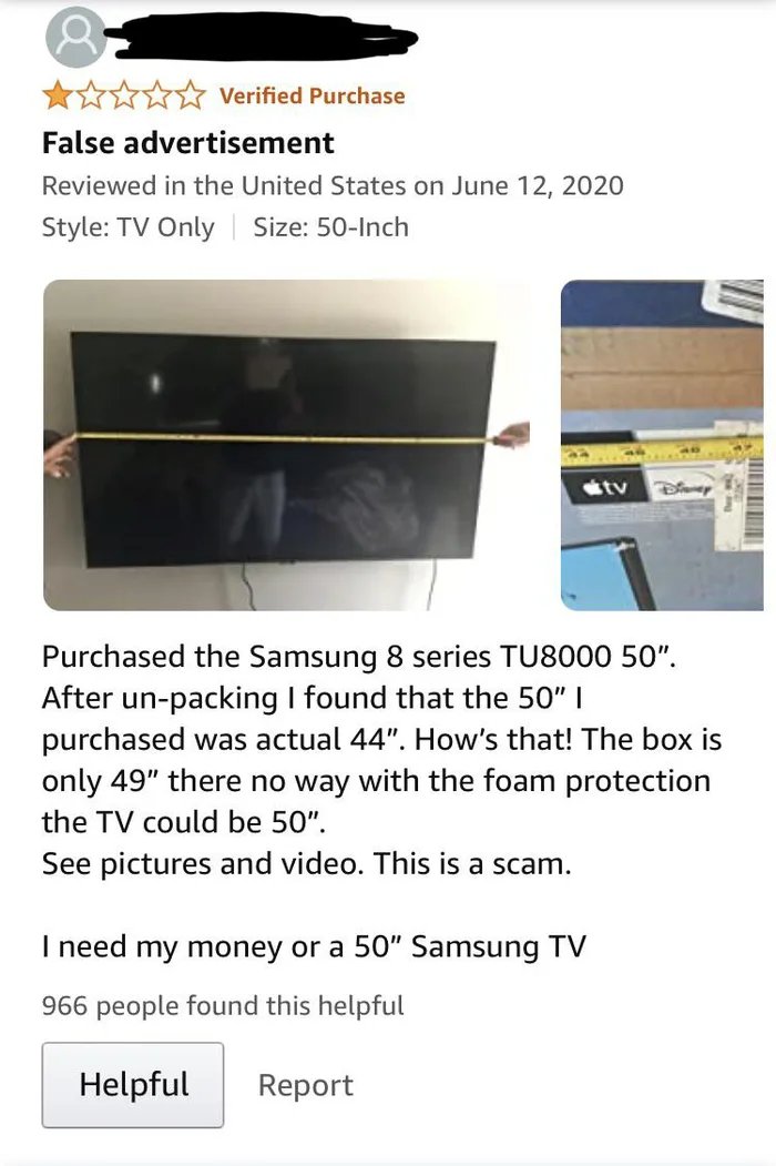 The customer said the size of the TV is different from what he ordered.jpg