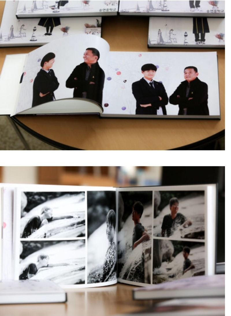 The school that made the graduation album a personal photo book for students.