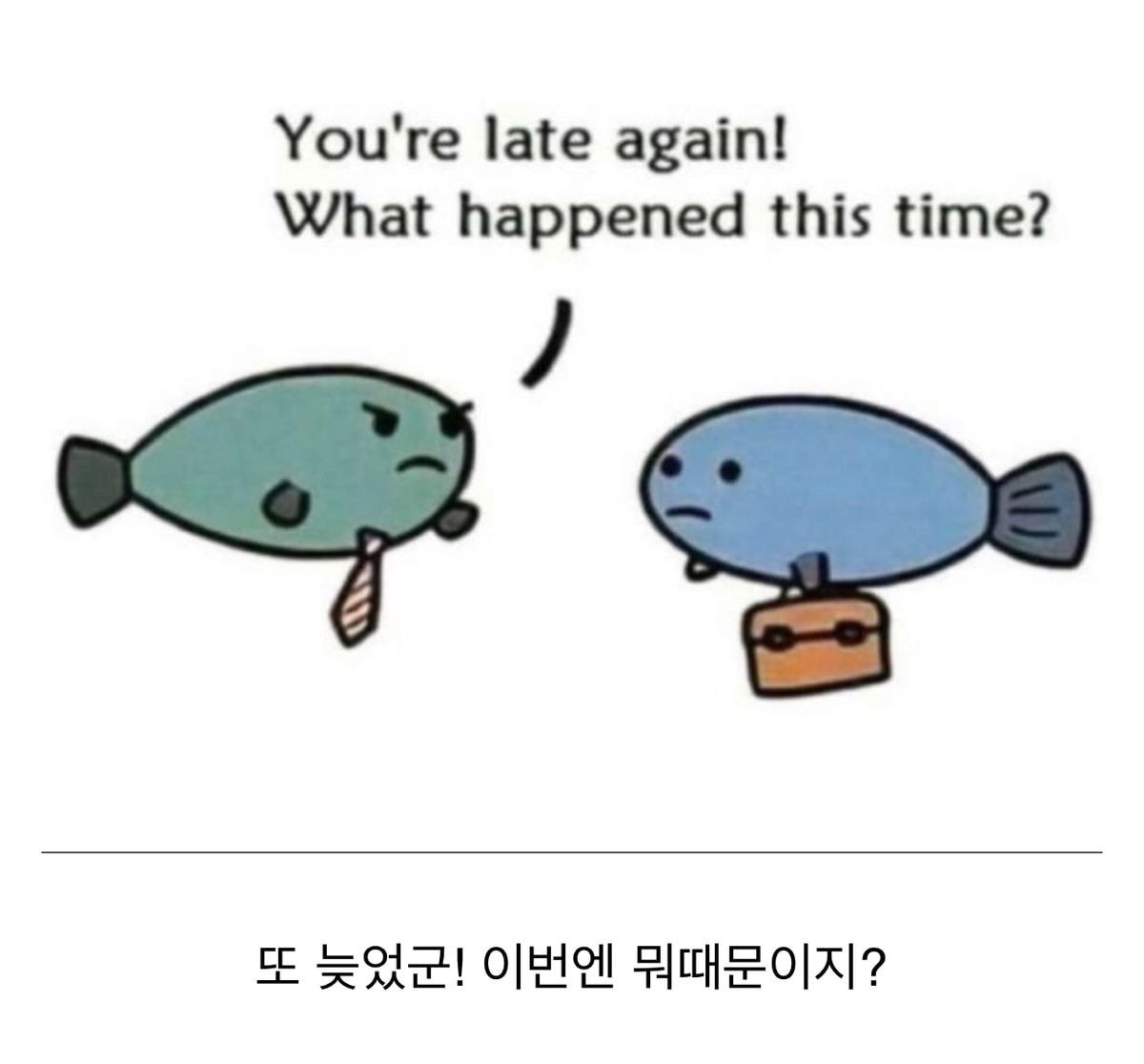 회사에 지각을 했는데 해명할 수가 없음.jpg