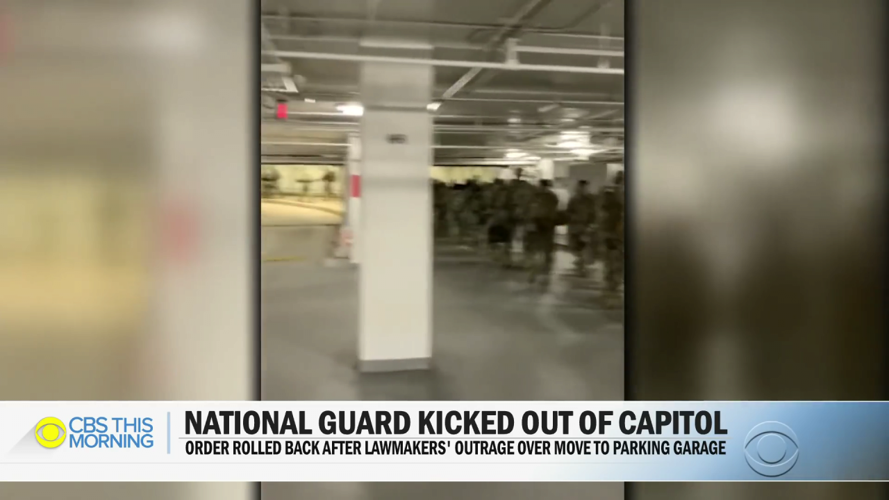 American soldiers kicked out of the parking lot at the end of the inauguration.