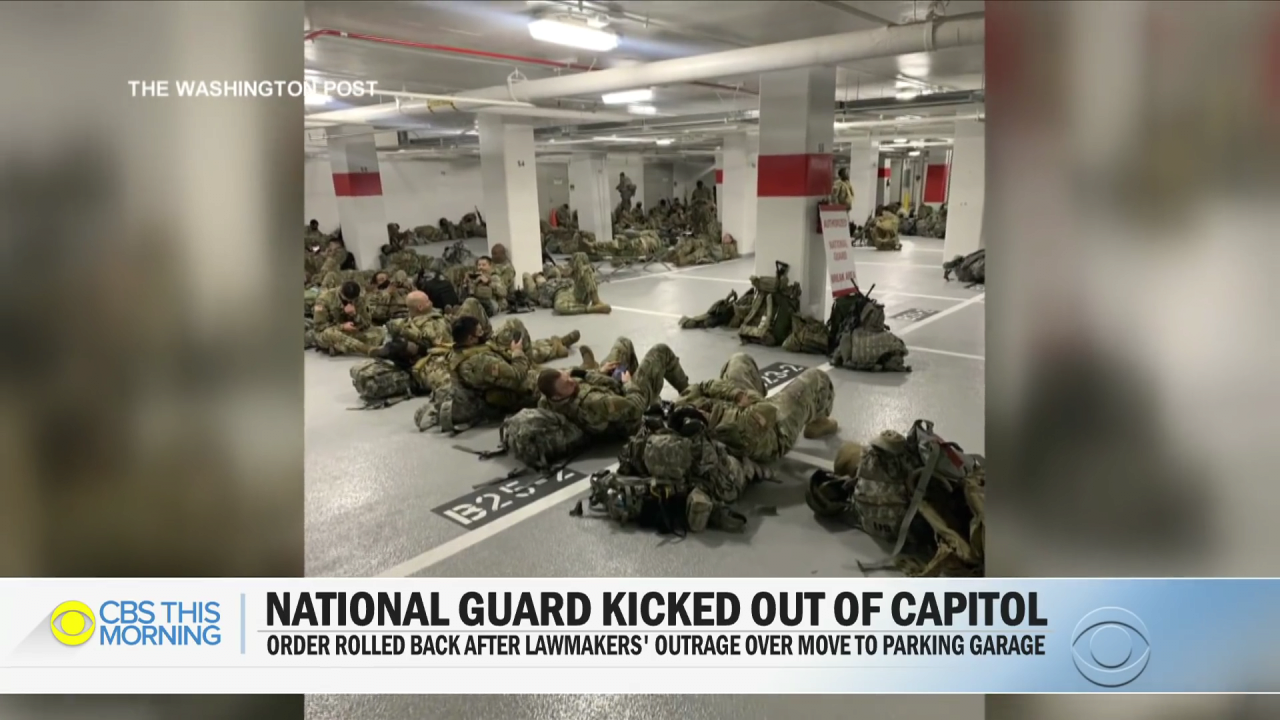 American soldiers kicked out of the parking lot at the end of the inauguration.