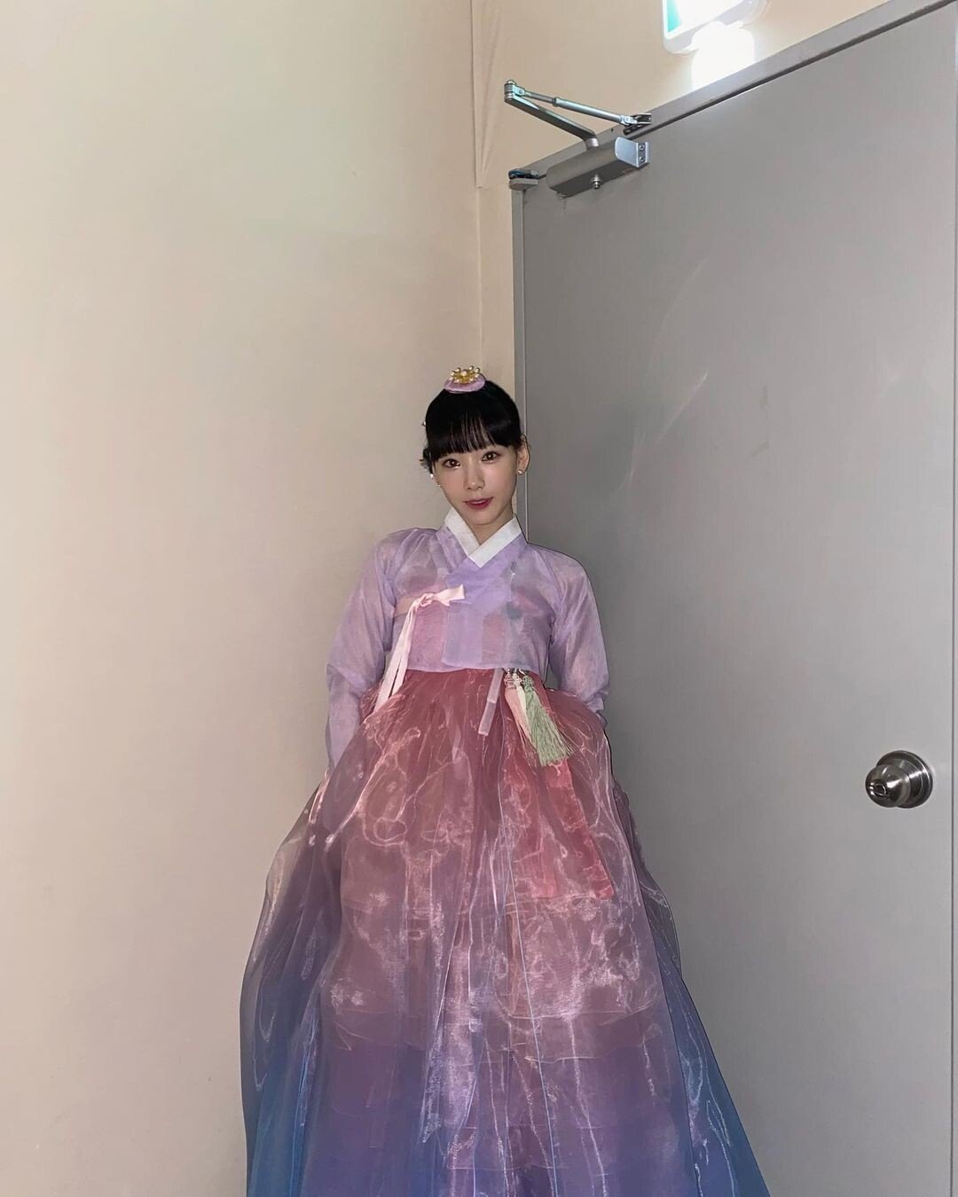 Taeyeon's Hanbok is all over the place.
