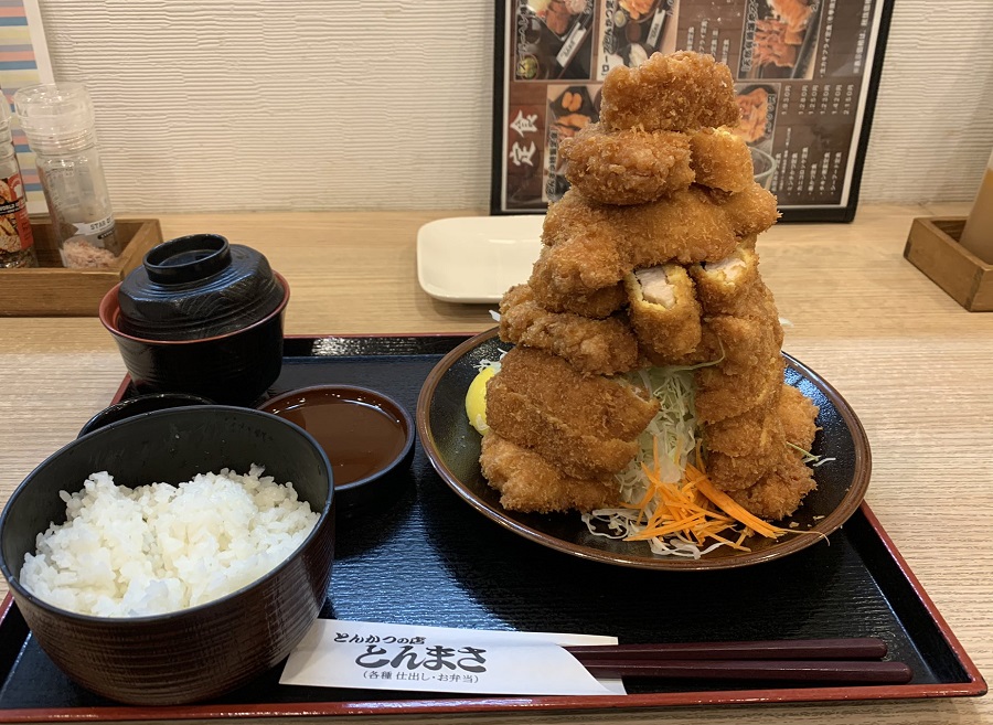 Buying Food Samples from a 35-year-old Japanese pork cutlet restaurant