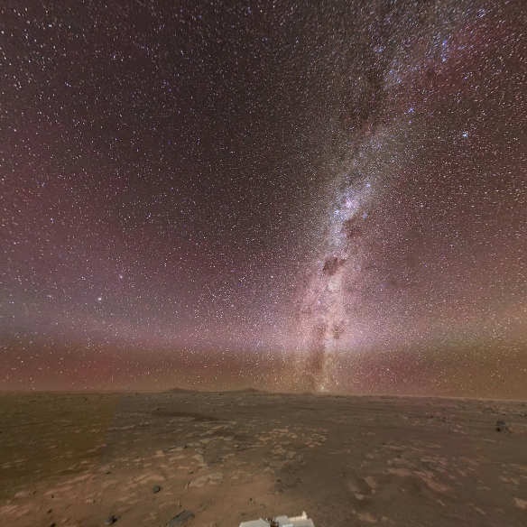 Mars night sky photographed by the Persevererence.