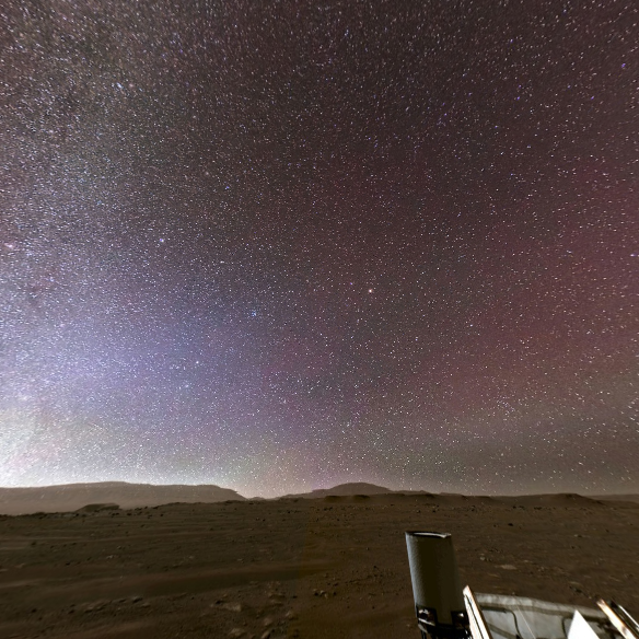 퍼서비어런스호가 촬영한 화성의 밤하늘