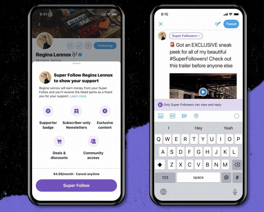 Twitter Pay Follow Feature 'Super FOLLOWS' Announcement