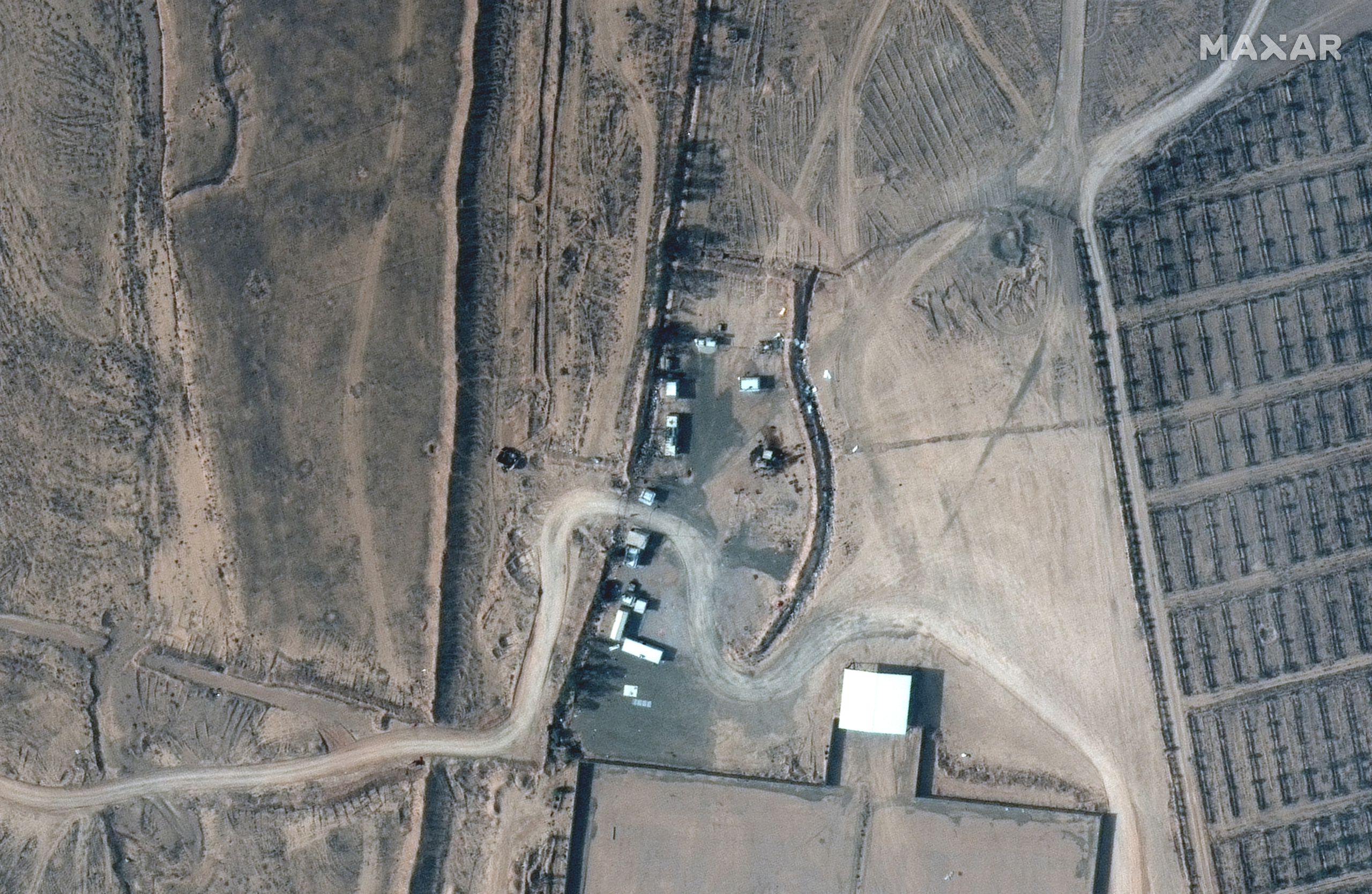 Biden's first military operation satellite image.