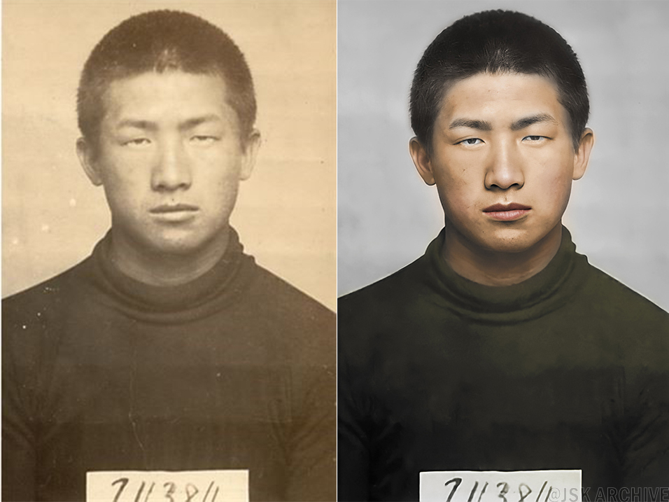 Photographs of young independence fighters under the age of 20 imprisoned for the independence movement.