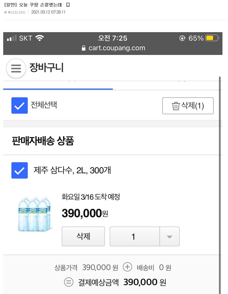 쿠팡에 물려 흑화해버린 주갤