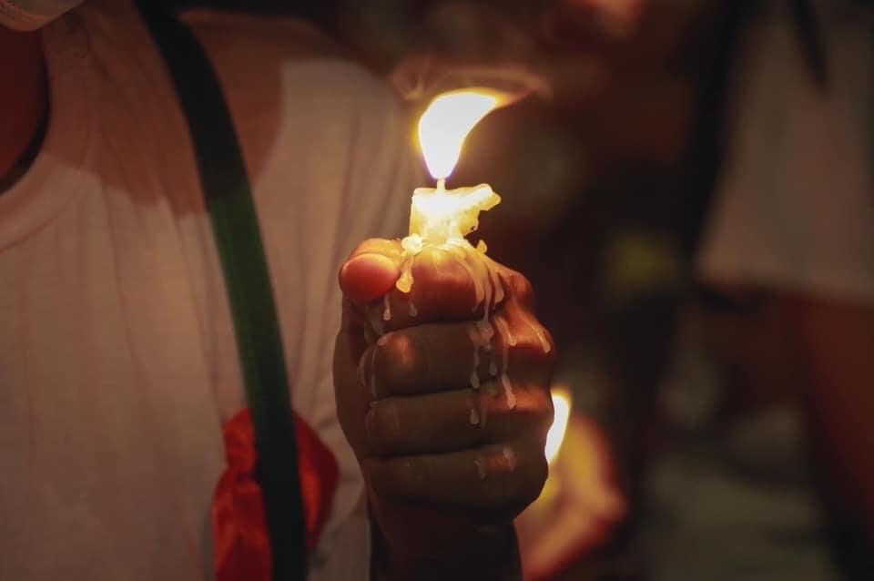 Photos posted on social media by Myanmar people risking their lives while mobile phones and Wi-Fi are under control.