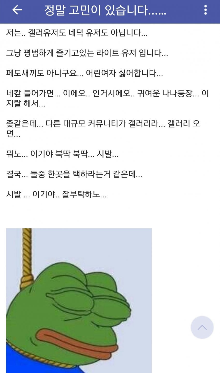 대형커뮤에 정보를 얻으러 간 뉴비.jpg