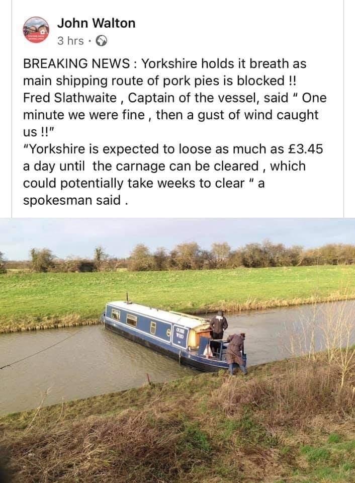 British canal blocked