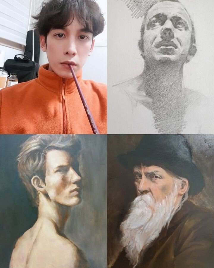 Actor Park Ki-woong made his debut as a painter.