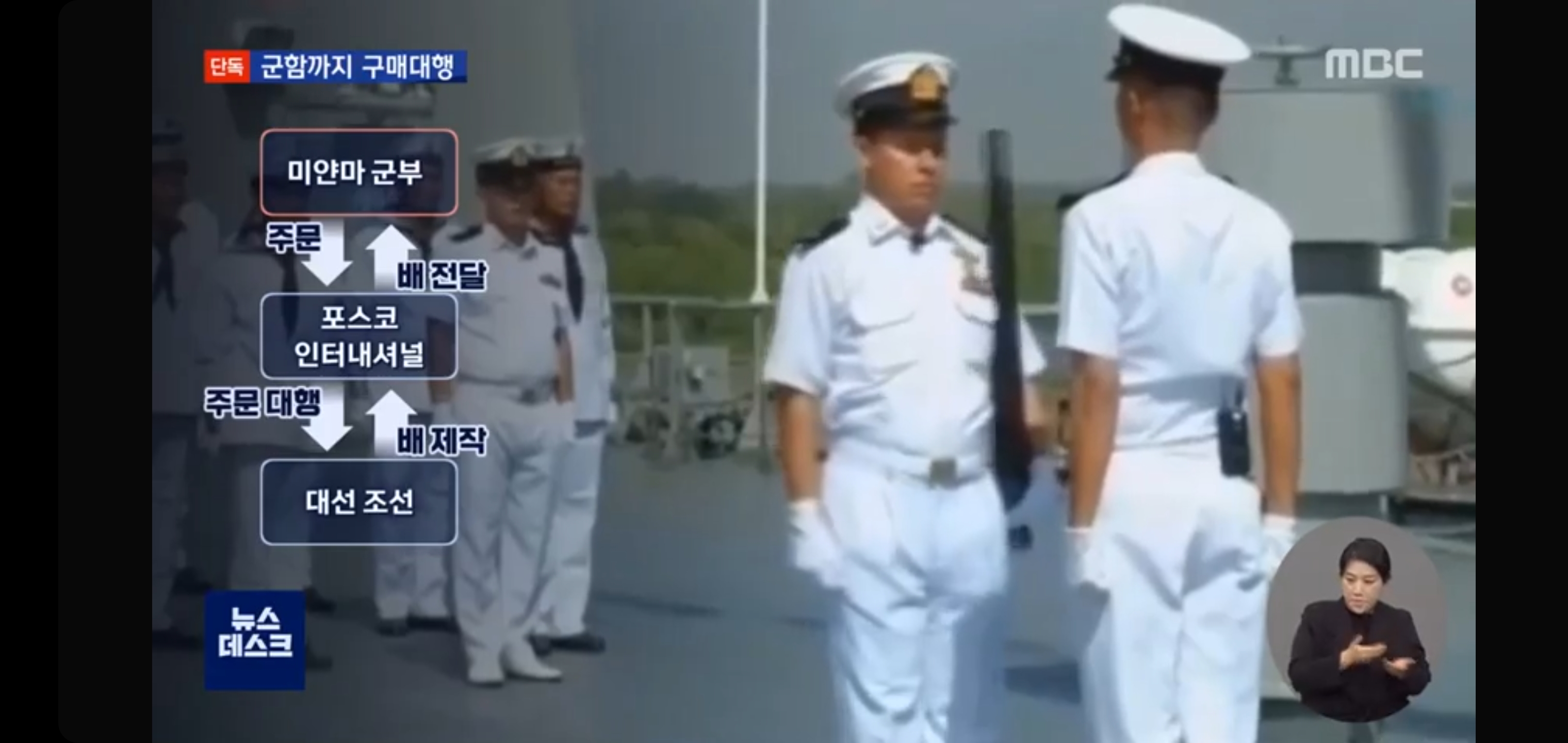 미얀마 군부에게 군함 판거 걸린 포스코