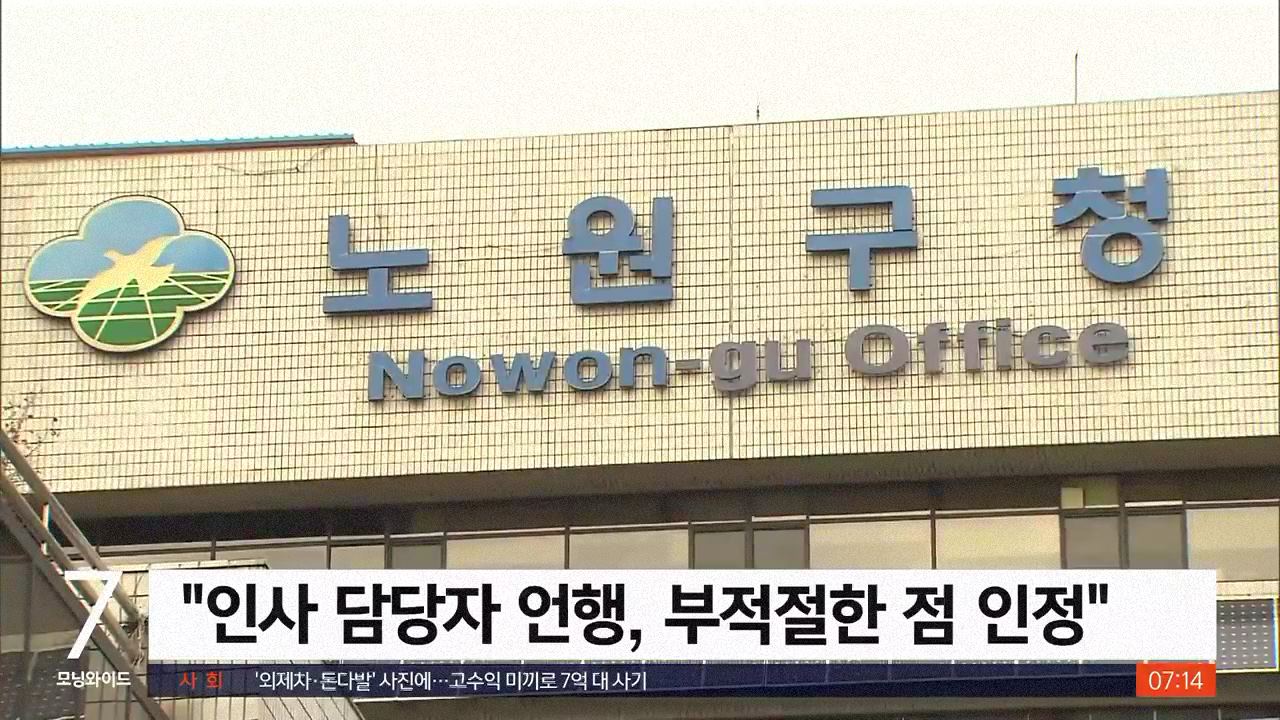 Threatening remarks by the Nowon-gu Office on three persons concerning the false application for allowances;