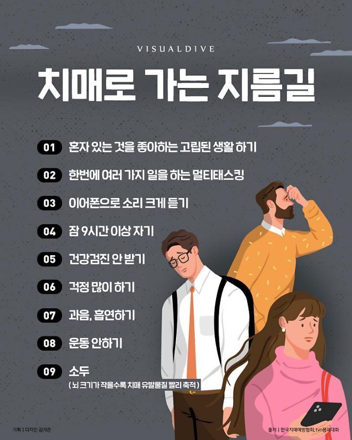 치매로 가는 지름길 10가지