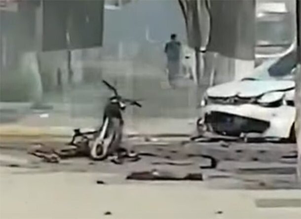 중국 전기 이륜차 배터리 폭발.gif