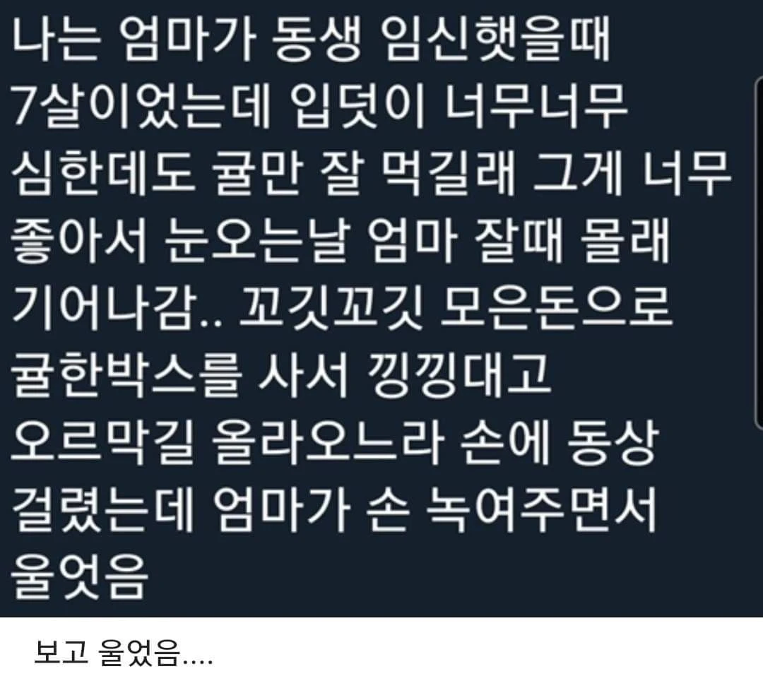 엄마가 임신했을때