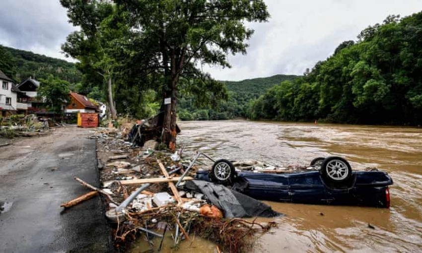 Foreign media photos of flood damage in western Germany