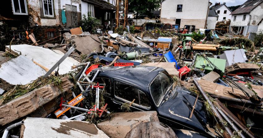 Foreign media photos of flood damage in western Germany