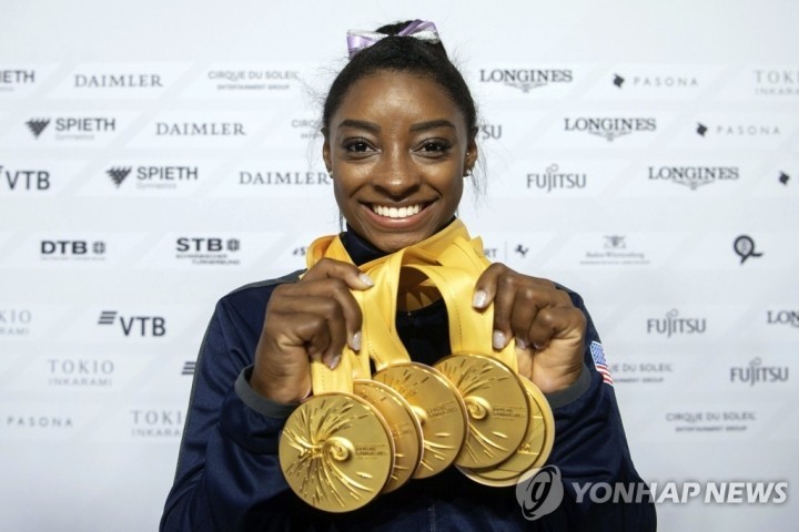 American gymnast with a goal of six gold medals.