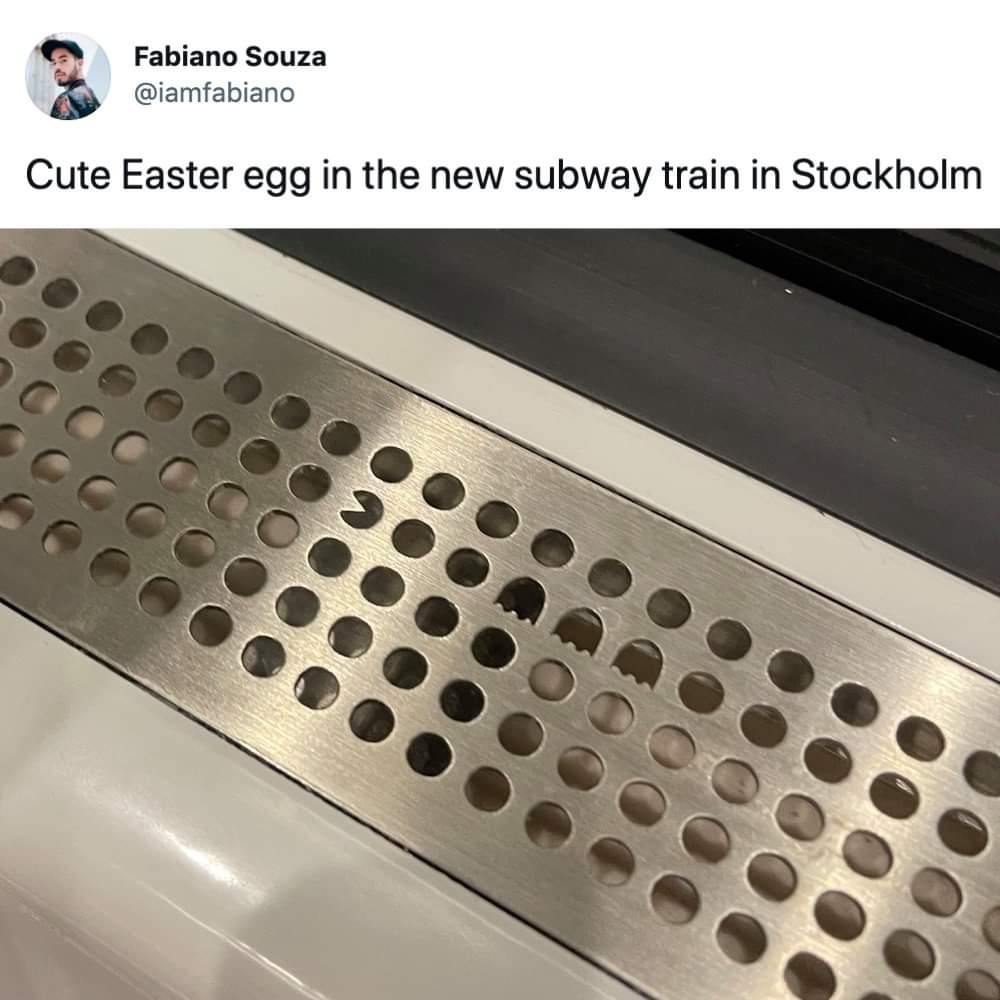 The cute details of the Stockholm subway.