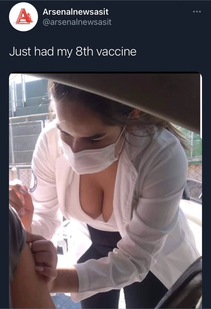 That's why he's been vaccinated eight times.