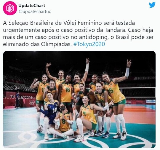 Women's Volleyball Brazil, automatic disqualification if one more person comes out after all doping test.