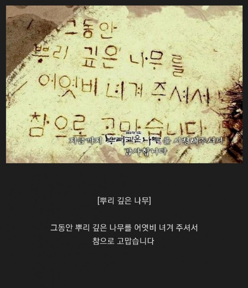 인상 깊었던 드라마 마지막 문구들