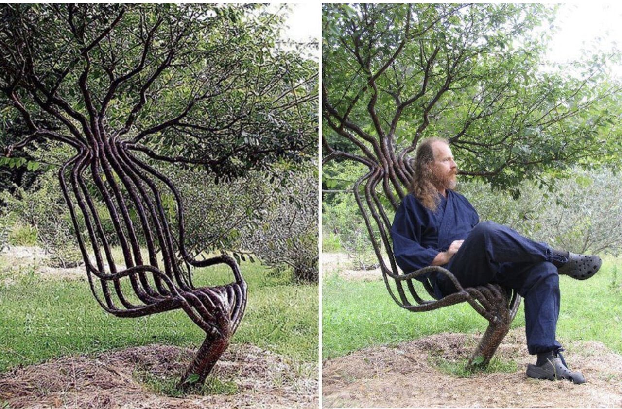 a ten-year wooden chair