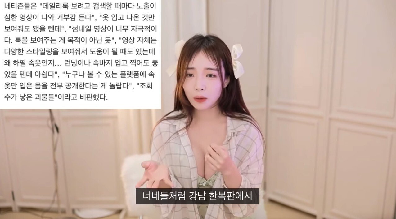 룩북불편충한테 일침넣는 누나