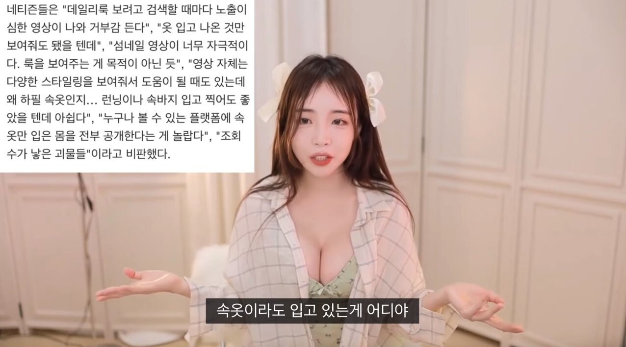 룩북불편충한테 일침넣는 누나