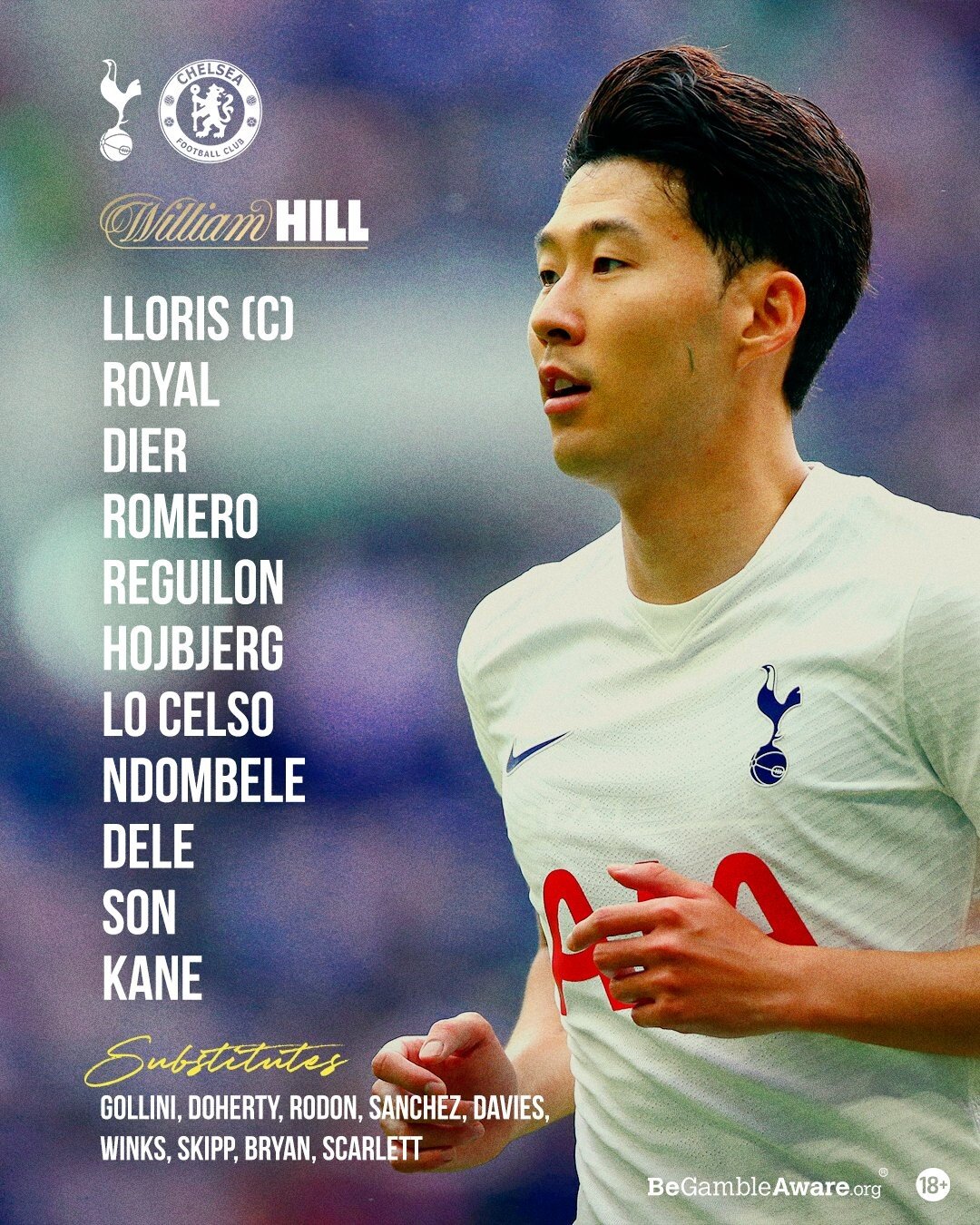 Son Heung-min returns to the starting lineup against Chelsea.