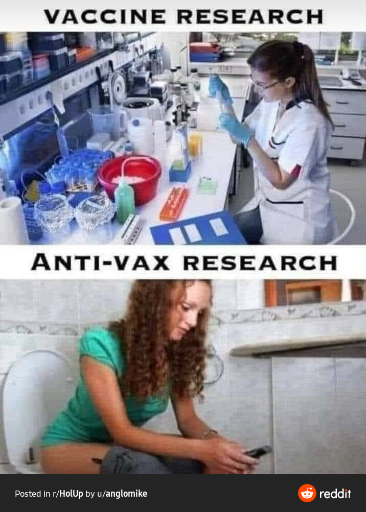 Vaccine research vs anti-vaccine research.