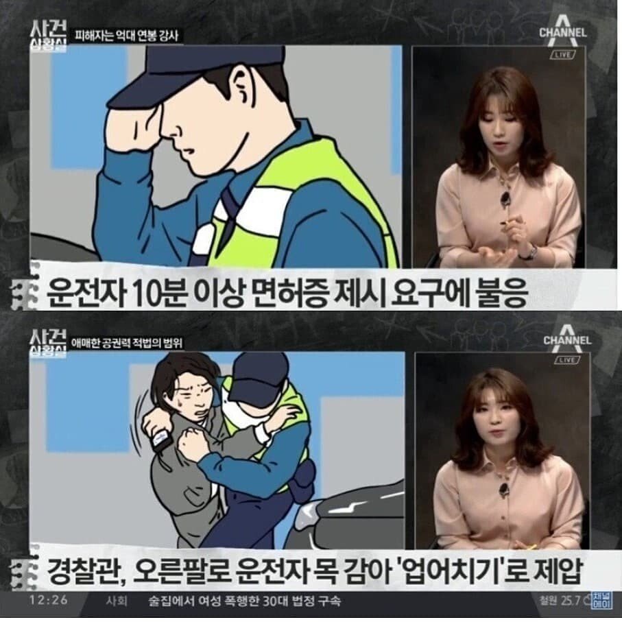 Police's 400 million won piggyback ride.