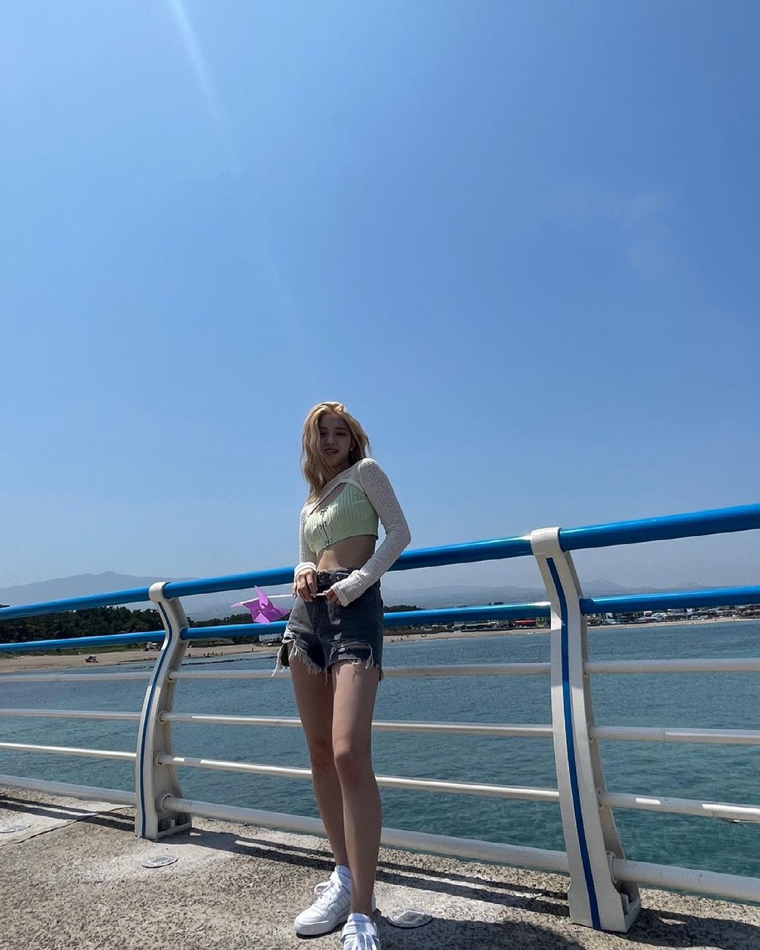 ITZY went to the beach in Jeju Island.