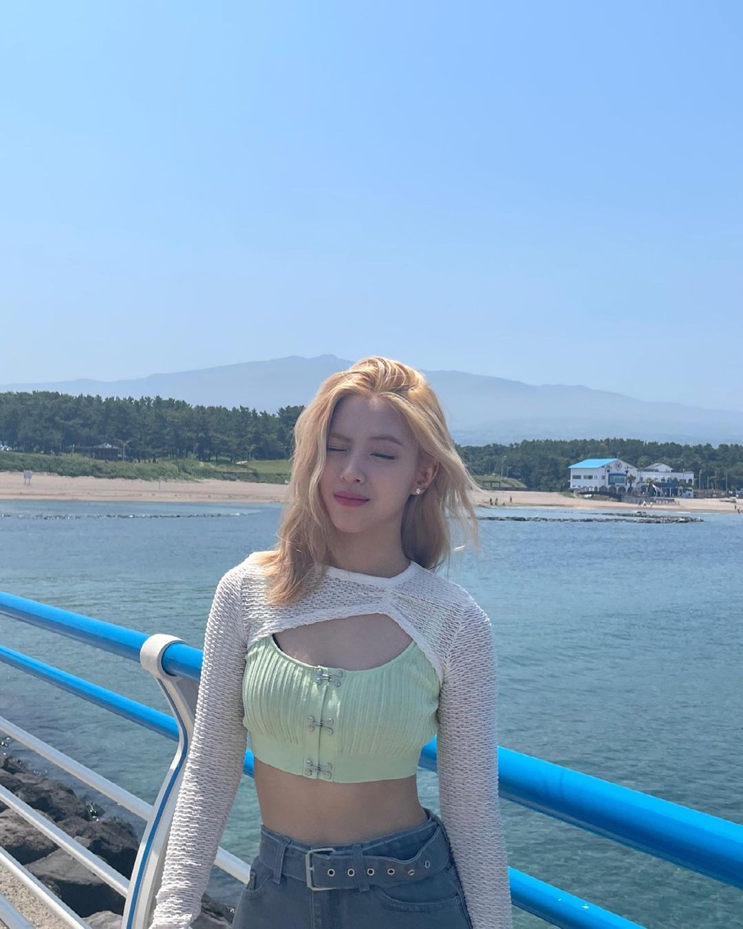 ITZY went to the beach in Jeju Island.