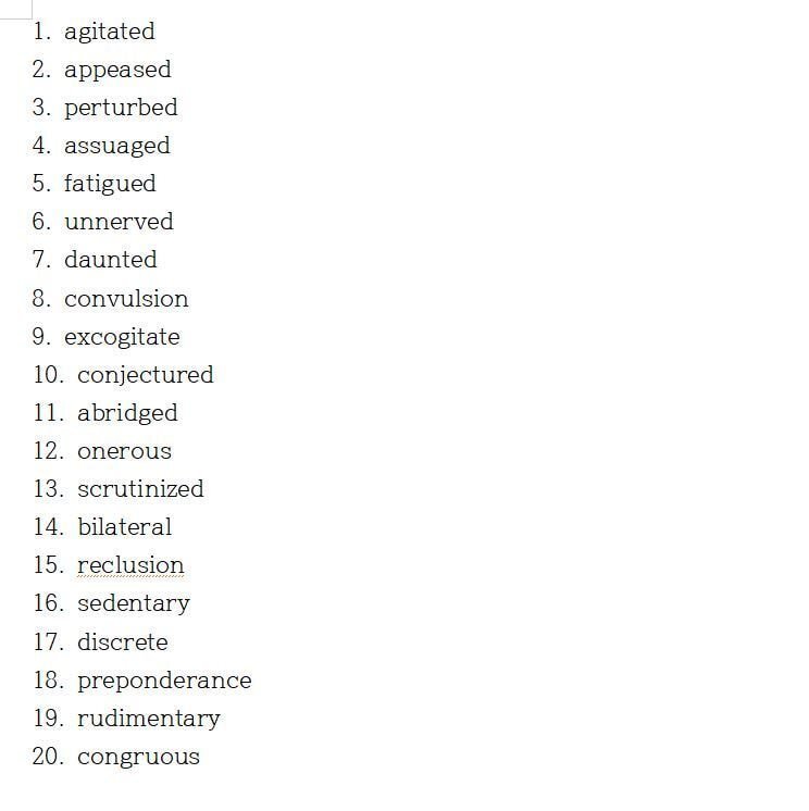 The vocabulary level of the English test in the 11th grade.