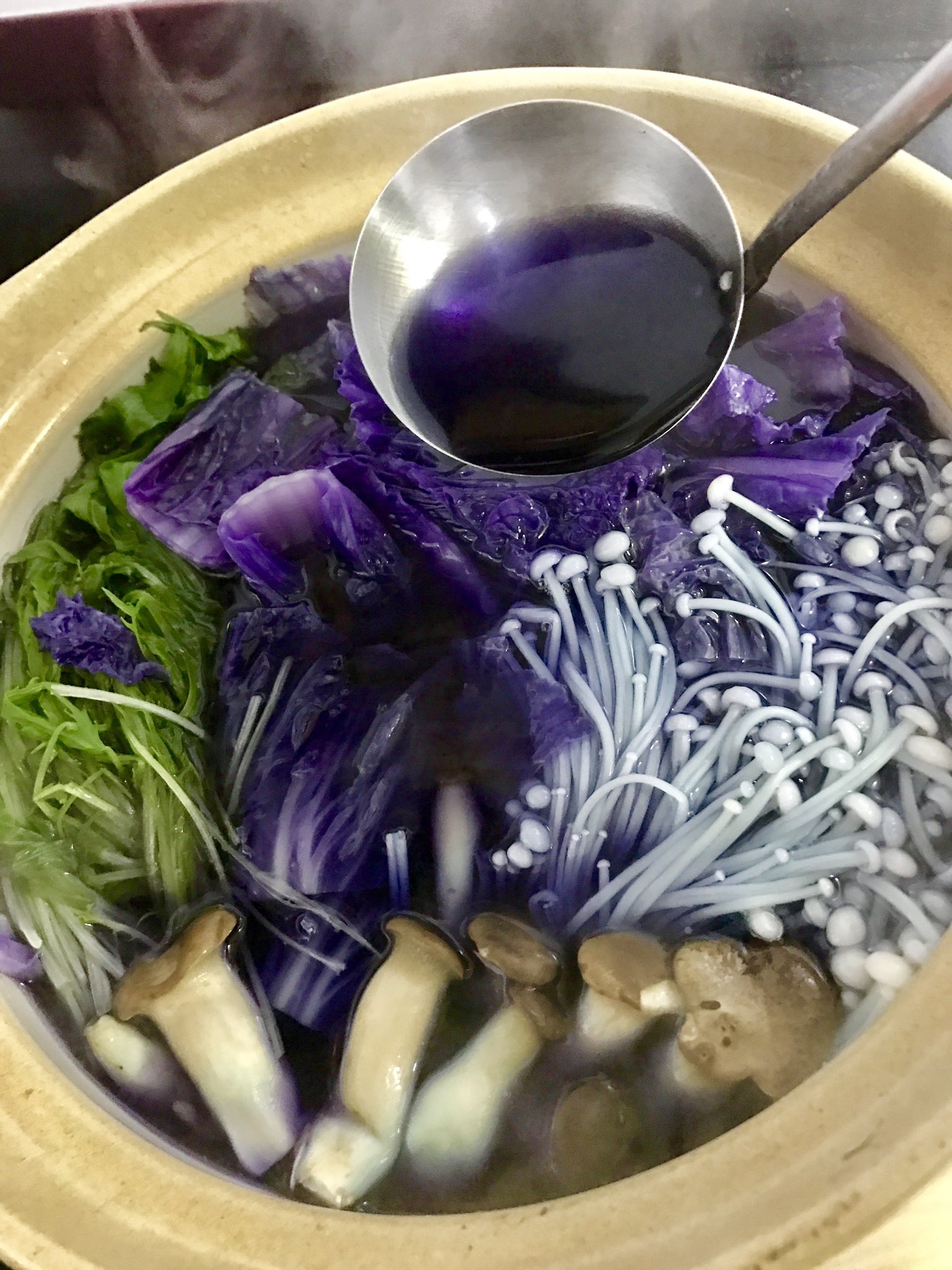 Should I put it in the purple cabbage nabe?