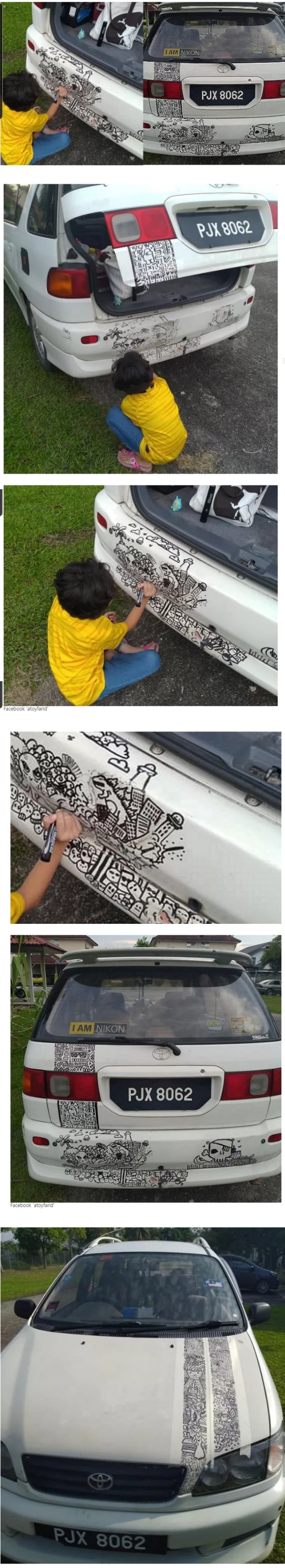 The reason why I couldn't scold my daughter for doodling on the car.jpg