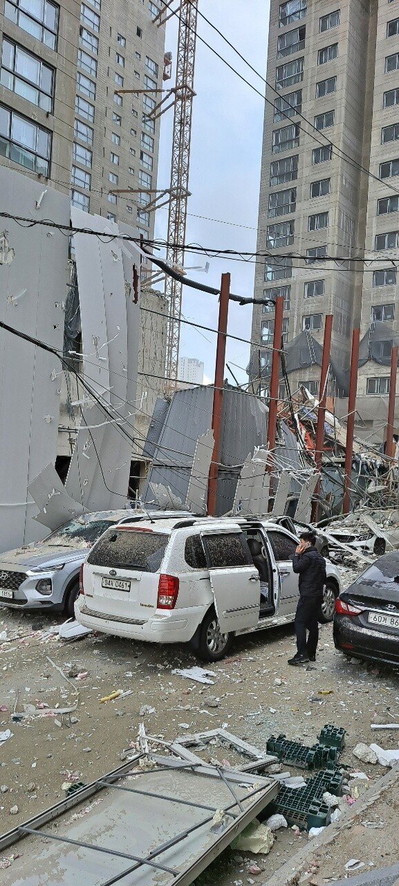 Gwangju apartment construction site accident site.